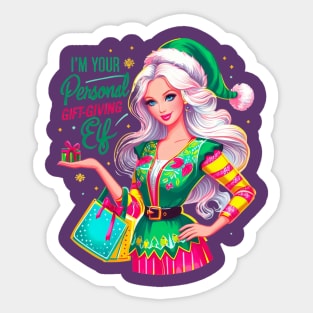 Christmas Barbie Sticker